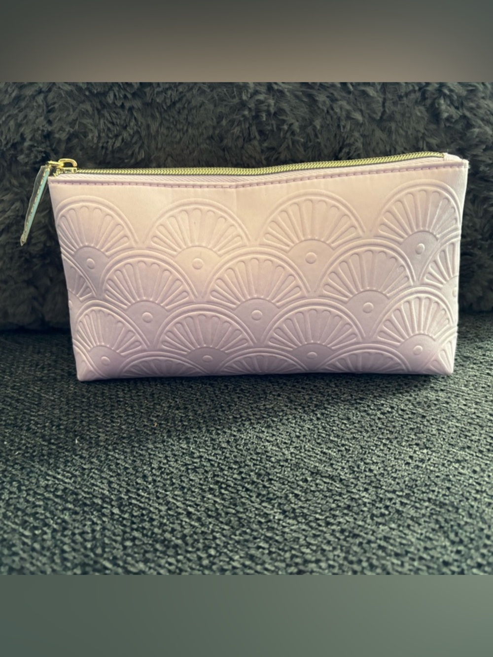 Estee Lauder Pale Lavender Embossed Cosmetic Bag